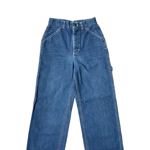 70s vintage Lee Painter Pant Jeans Carpenter Utility Long inseam Talon Zipper. - Picture 2 of 9